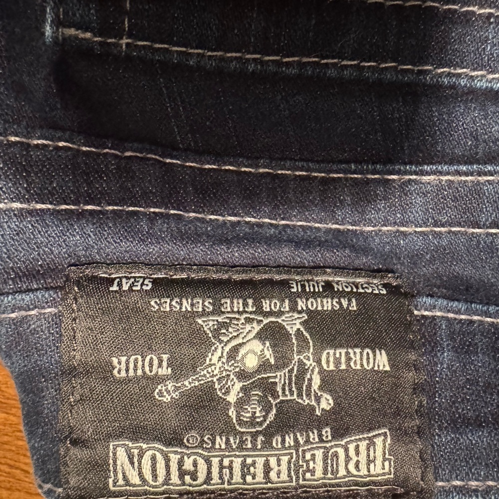 True Religion Women's Dark Blue Straight Leg Jeans - Picture 11 of 12